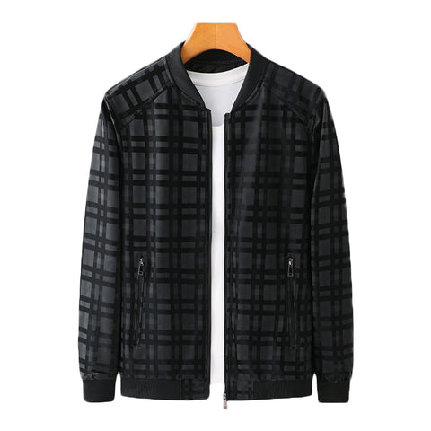 Baseball Collar Leather Coat Spring And Autumn Men