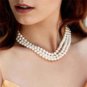 Retro Chinese Multi-layer Twin Long Pearl Necklace