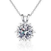 Titanium Steel Necklace Niche Snowflake Zircon Pendant