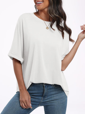 Women's Pullover Top Loose Short Sleeve