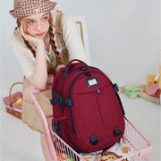 New Large Capacity Leisure Schoolbag Female Style Junior High School Student Travel Backpack