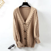 Women's Knitted Cardigan Vintage Single-breasted Sweater Coat