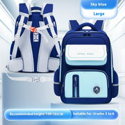 Children's Spine Protector Backpack With Water-repellent Large Capacity Oxford Cloth School Bag