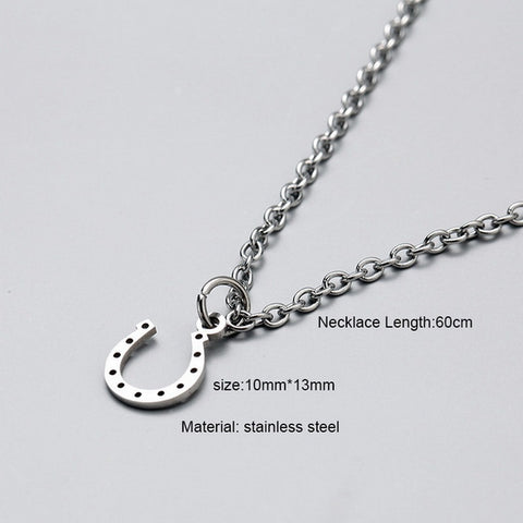 Stainless Steel Long Bar Pendant Necklace Leaf