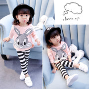 Baby Cotton Suit Children Children's Long-sleeved Two-piece Suit Little Girl Suit