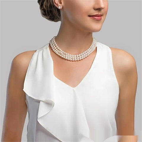 Retro Chinese Multi-layer Twin Long Pearl Necklace