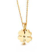 Personalized Simple Four-leaf Clover Pendant Necklace