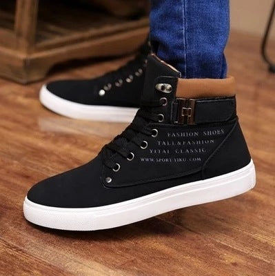 Men's matte belt buckle sneakers