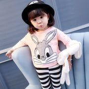 Baby Cotton Suit Children Children's Long-sleeved Two-piece Suit Little Girl Suit