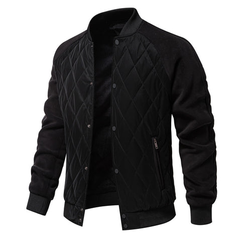 European And American Leisure Coat Fashion Stitching Raglan Sleeve Coat For Men