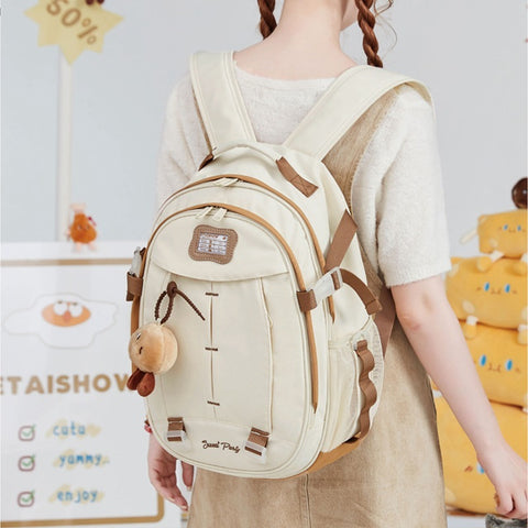 New Large Capacity Leisure Schoolbag Female Style Junior High School Student Travel Backpack