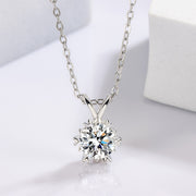 Titanium Steel Necklace Niche Snowflake Zircon Pendant