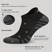 6 Pairs Ankle Athletic Running Socks Cushioned Cotton Breathable Low Cut Sports Tab Socks For Men And Women