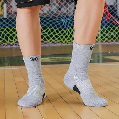 2Pairs Anti-slip Football Socks Men Women Cotton Sock Short Long Tube Soccer Basketball Sport Socks Breathable Deodorous Socks