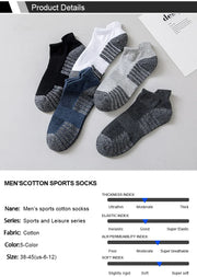 5 Pairs of Men's Socks and Short Socks for Men's Summer Thin Anti-odor Sweat-Absorbent Breathable Mesh Sports Socks Cotton Socks