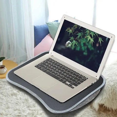 Laptop Lap Desk Lapdesk For Laptop With Soft Pillow Cushion Writing Padded Tray With Handle For Work And Game On Couch