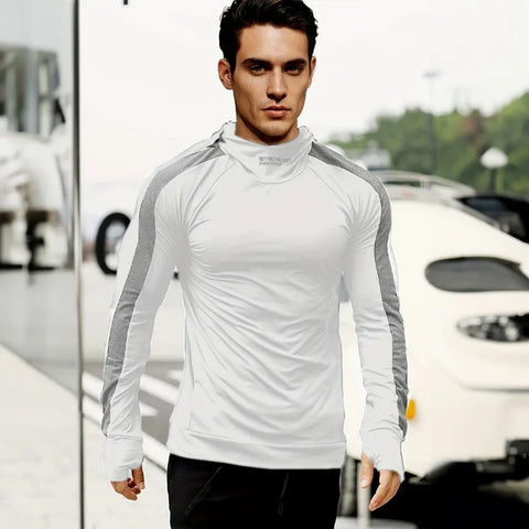 New Running Sports Fitness Clothing Men Autumn Fitness Long-Sleeved Quick-Dry Running Tops Hoodie Leisure Pullover Men Clothing