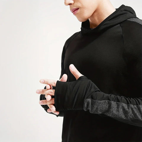 New Running Sports Fitness Clothing Men Autumn Fitness Long-Sleeved Quick-Dry Running Tops Hoodie Leisure Pullover Men Clothing