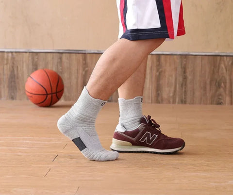 2Pairs Anti-slip Football Socks Men Women Cotton Sock Short Long Tube Soccer Basketball Sport Socks Breathable Deodorous Socks