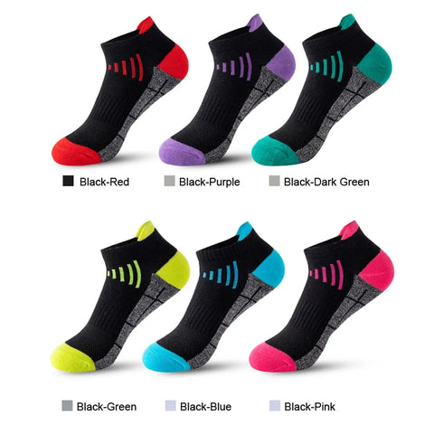 HSS 3Pairs Organic Cotton Women Socks Ankle Breathable Run Sports Sock Black Pink Casual Athletic Summer Thin Men Short Sokke