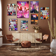 GTA 6 Grand Theft Auto VI Game Poster Prints Wall Painting Bedroom Living Room Decoration Office Home