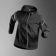 Men's Spring/Autumn Quick-Dry Hooded Jacket for Running, Cycling, Fitness，Gym,Track，Soccer, Basketball, Volleyball, Badminton