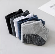 5 Pairs of Men's Socks and Short Socks for Men's Summer Thin Anti-odor Sweat-Absorbent Breathable Mesh Sports Socks Cotton Socks