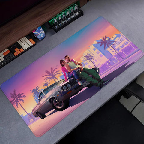 GTA 6 Mause Pad Gaming Mat Pc Gamer Xxl Mouse Pad 900x400 Desktops Diy Gaming Computer Desk Accessories Office Mousepad Mats