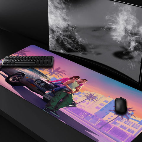 GTA 6 Mause Pad Gaming Mat Pc Gamer Xxl Mouse Pad 900x400 Desktops Diy Gaming Computer Desk Accessories Office Mousepad Mats