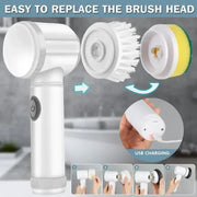 Xiaomi MIJIA Electric Spin Scrubber Bathroom Cleaning Brush Power Scrubber 5 Replaceable Brush Heads Electric Cleaning Brush New