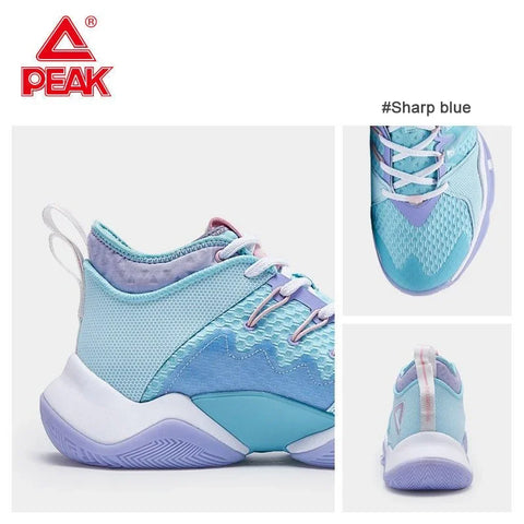 PEAK Men's Basketball Shoes Lightning Casual Sneakers Anti Slip and Shock-absorbing Checkered for Young People in Spring 2024