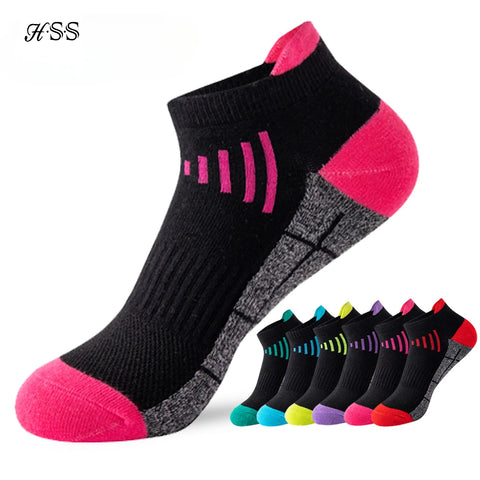 HSS 3Pairs Organic Cotton Women Socks Ankle Breathable Run Sports Sock Black Pink Casual Athletic Summer Thin Men Short Sokke