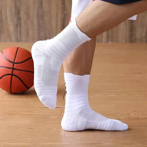 2Pairs Anti-slip Football Socks Men Women Cotton Sock Short Long Tube Soccer Basketball Sport Socks Breathable Deodorous Socks