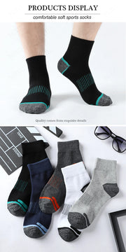 High Quality Lot Men's Socks Casual Breathable Run Sports Socks 5 Pairs Male Cotton Socks Winter Black Socks Men Large size38-45