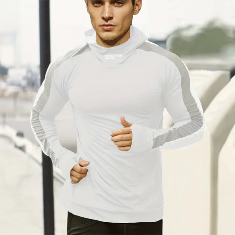 New Running Sports Fitness Clothing Men Autumn Fitness Long-Sleeved Quick-Dry Running Tops Hoodie Leisure Pullover Men Clothing