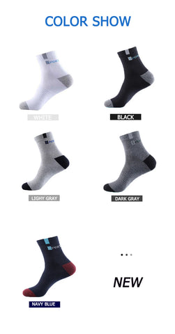 5 Pair Bamboo Fiber Autumn Winter Men Socks Breathable Cotton Sports Sock Breathable Deodorant Business Socks Plus Size 38-47