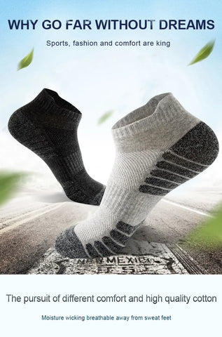 5 Pairs of Men's Socks and Short Socks for Men's Summer Thin Anti-odor Sweat-Absorbent Breathable Mesh Sports Socks Cotton Socks