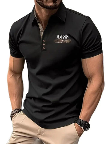 Spring/Summer Men's Short sleeved Clothing Soft Sports Top Fitness T-shirt Sports Wear Breathable T-shirt Men's Polo