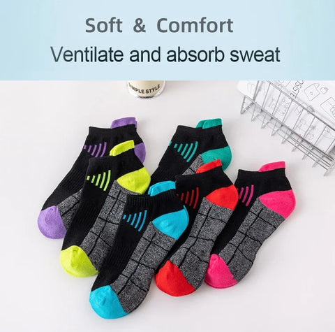 HSS 3Pairs Organic Cotton Women Socks Ankle Breathable Run Sports Sock Black Pink Casual Athletic Summer Thin Men Short Sokke