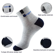 5 Pair Bamboo Fiber Autumn Winter Men Socks Breathable Cotton Sports Sock Breathable Deodorant Business Socks Plus Size 38-47