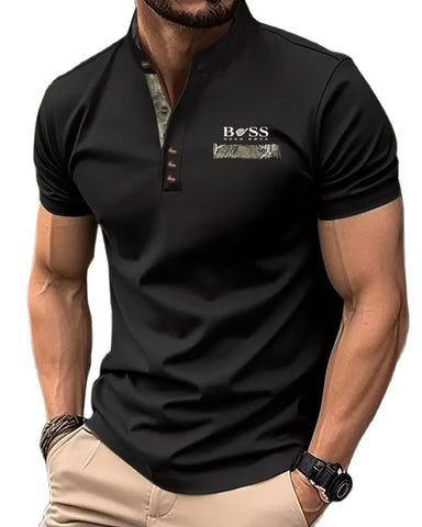 Spring/Summer Men's Short sleeved Clothing Soft Sports Top Fitness T-shirt Sports Wear Breathable T-shirt Men's Polo