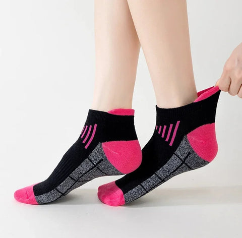 HSS 3Pairs Organic Cotton Women Socks Ankle Breathable Run Sports Sock Black Pink Casual Athletic Summer Thin Men Short Sokke