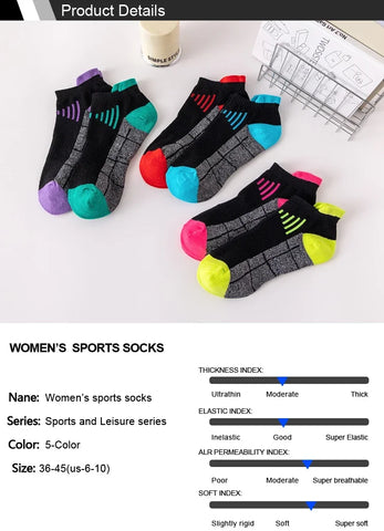 HSS 3Pairs Organic Cotton Women Socks Ankle Breathable Run Sports Sock Black Pink Casual Athletic Summer Thin Men Short Sokke