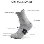 2Pairs Anti-slip Football Socks Men Women Cotton Sock Short Long Tube Soccer Basketball Sport Socks Breathable Deodorous Socks