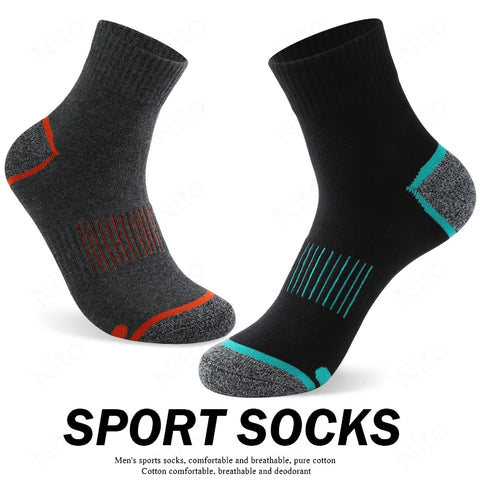 High Quality Lot Men's Socks Casual Breathable Run Sports Socks 5 Pairs Male Cotton Socks Winter Black Socks Men Large size38-45