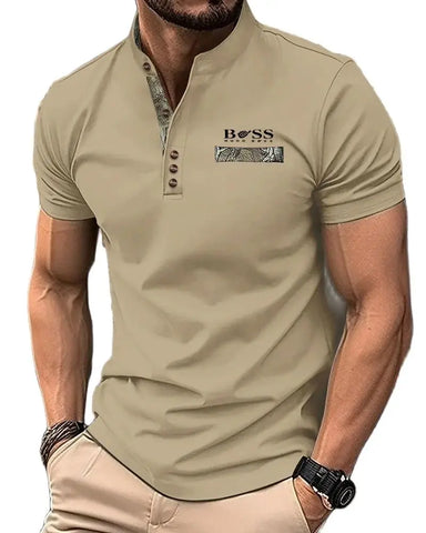 Spring/Summer Men's Short sleeved Clothing Soft Sports Top Fitness T-shirt Sports Wear Breathable T-shirt Men's Polo