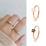 Elegant Little Flower Ring Female Personality Normcore Style Girlfriends Index Finger Ring