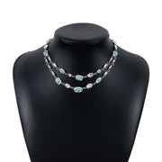 Ethnic Style Diamond Double-layer Necklace