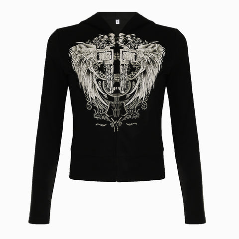 European And American Personalized Wings Printing Sweater