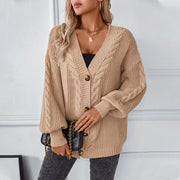 Women's Knitted Cardigan Vintage Single-breasted Sweater Coat